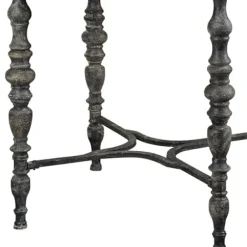 Accent & End Tables-Kirkland's Home Weathered Wood Top Rustic Metal Base Accent Table