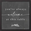 Wall Quotes & Signs-Kirkland's Home Welcome At This Table Black Framed Canvas Print Black/Gray