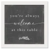 Wall Quotes & Signs-Kirkland's Home Welcome At This Table White Framed Canvas Print White/Gray