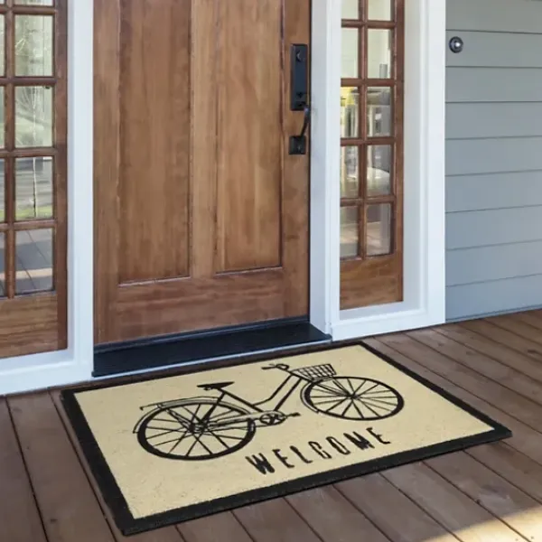 Doormats-Kirkland's Home Welcome But Leave By Nine Doormat Tan/Black