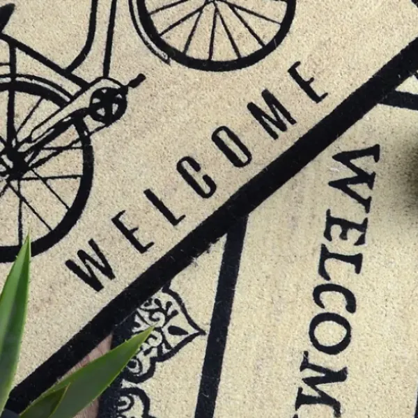 Doormats-Kirkland's Home Welcome But Leave By Nine Doormat Tan/Black