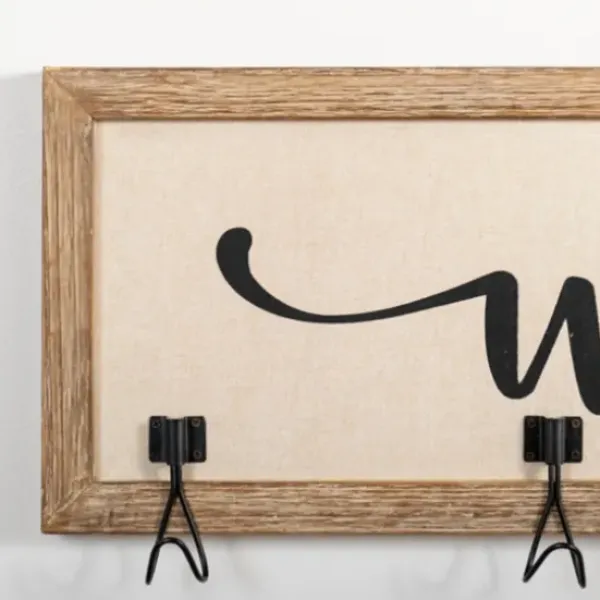 Hooks-Kirkland's Home Welcome Linen Framed Wall Hooks