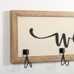 Hooks-Kirkland's Home Welcome Linen Framed Wall Hooks