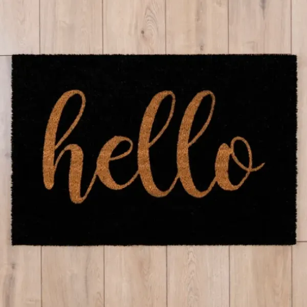 Doormats-Kirkland's Home Welcome Sunflower Mix Doormat Brown/Yellow