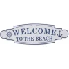 Wall Quotes & Signs-Kirkland's Home Welcome To The Beach Metal Wall Plaque White/Blue