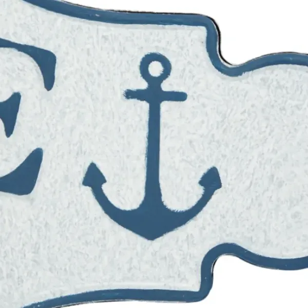 Wall Quotes & Signs-Kirkland's Home Welcome To The Beach Metal Wall Plaque White/Blue