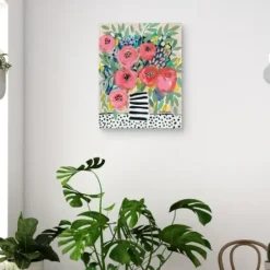 Canvas Art-Kirkland's Home Welcome To The Party Canvas Art Print Pink/Multi