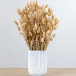 Arrangements & Greenery-Kirkland's Home Wheat Arrangement In White Glass Vase Tan/White