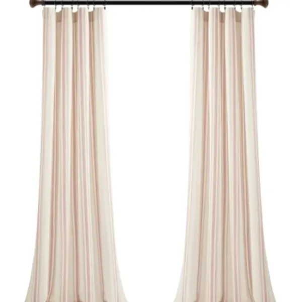 Curtains & Drapes-Kirkland's Home Wheat Curtain Panel Set With Overlay, 120 In. Ivory