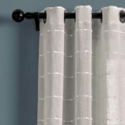 Curtains & Drapes-Kirkland's Home Wheat Knotted Curtain Panel Set, 84 In. Tan