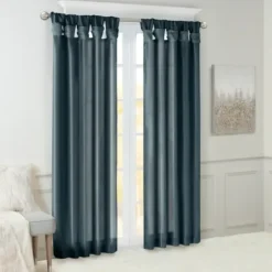 Curtains & Drapes-Kirkland's Home Wheat Reyna Ruffle Curtain Panel Set, 95 In. Tan