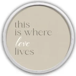 Wall Quotes & Signs-Kirkland's Home Where Love Lives Round Framed Plaque White