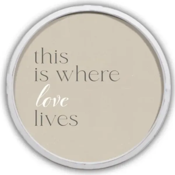 Wall Quotes & Signs-Kirkland's Home Where Love Lives Round Framed Plaque White