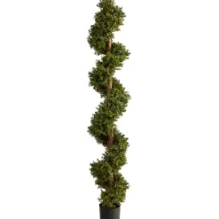 Trees & Topiaries-Kirkland's Home Whimiscal Boxwood Spiral Topiary, 6 Ft.
