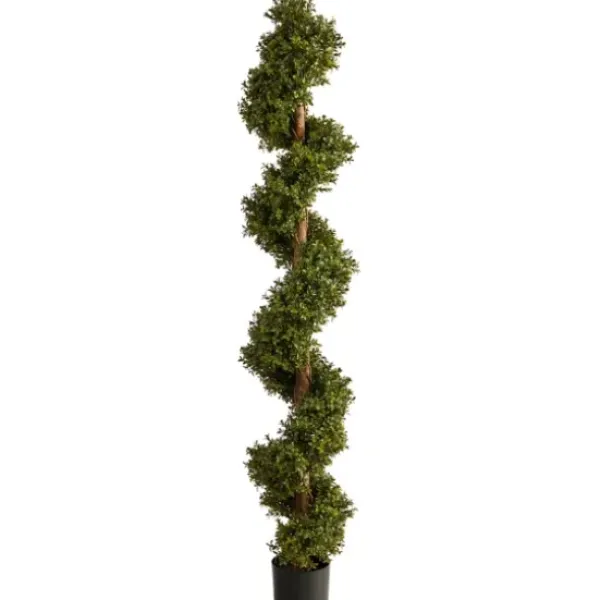 Trees & Topiaries-Kirkland's Home Whimiscal Boxwood Spiral Topiary, 6 Ft.