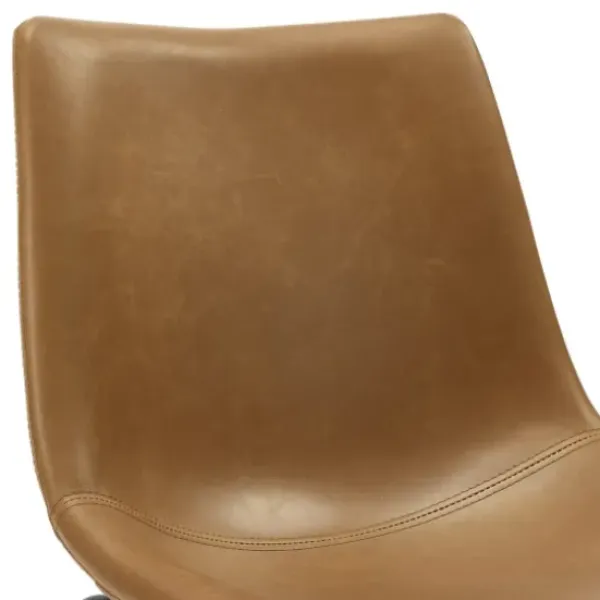 Bar Stools & Counter Height Stools-Kirkland's Home Whiskey Faux Leather Counter Stools, Set Of 2 Brown