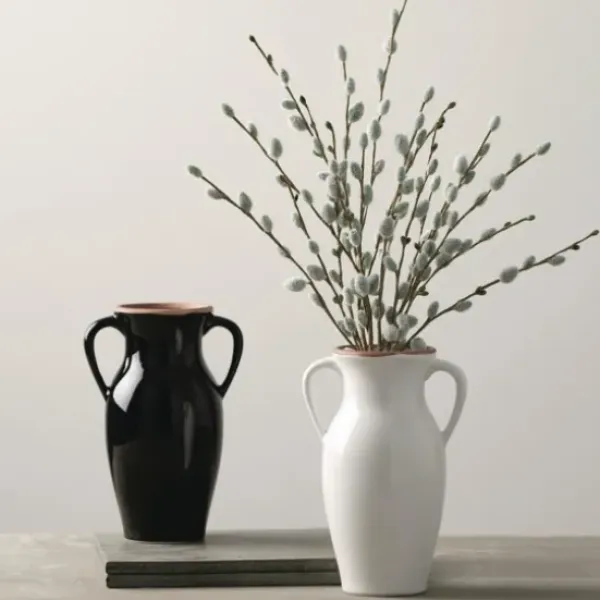 Vases-Kirkland's Home White And Blue Coastal Ceramic Vase, 8 In. White/Blue