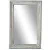 Framed Mirrors-Kirkland's Home White And Blue Wood Frame Mirror, 32X48 In.