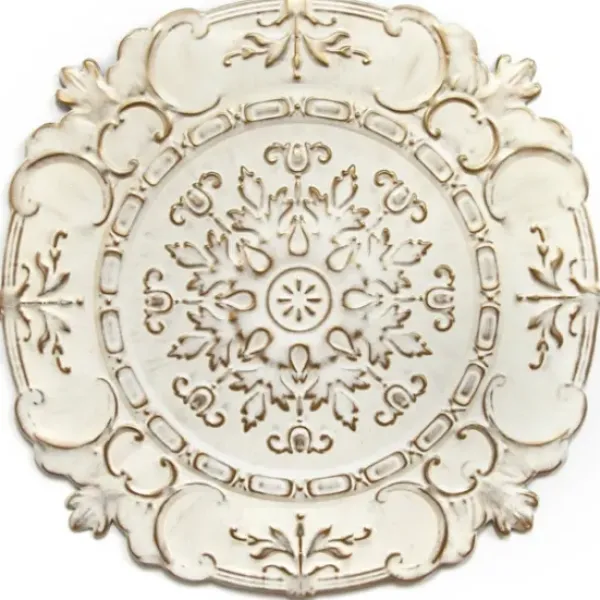 Wall Plaques-Kirkland's Home White And Bronze European Medallion Wall Plaque White/Gold