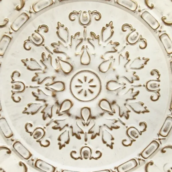Wall Plaques-Kirkland's Home White And Bronze European Medallion Wall Plaque White/Gold