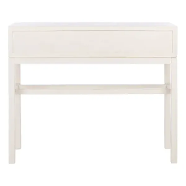 Console Tables-Kirkland's Home White And Brown Herringbone Console Table White/Brown