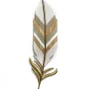 Wall Plaques-Kirkland's Home White And Gold Feather Wall Plaque White/Gold/Blue
