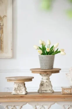 Decorative Bowls & Jars-Kirkland's Home White And Gold Spherical Frame Bowls, Set Of 2 Gold/White
