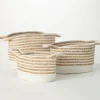 Baskets & Boxes-Kirkland's Home White And Natural Braided Woven Baskets, Set Of 3 White/Tan