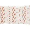 Pillows-Kirkland's Home White And Orange Tufted Geo Lumbar Pillow White/Orange