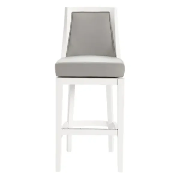 Bar Stools & Counter Height Stools-Kirkland's Home White And Swivel Bar Stool Gray