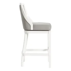 Bar Stools & Counter Height Stools-Kirkland's Home White And Swivel Bar Stool Gray