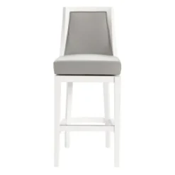 Bar Stools & Counter Height Stools-Kirkland's Home White And Swivel Bar Stools, Set Of 2 Gray