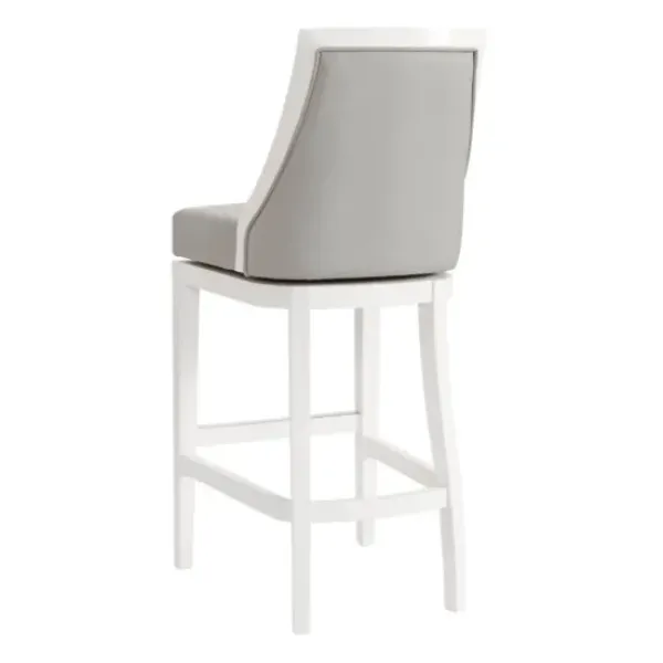 Bar Stools & Counter Height Stools-Kirkland's Home White And Swivel Bar Stools, Set Of 2 Gray