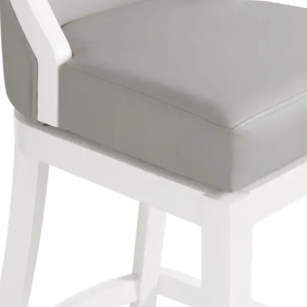 Bar Stools & Counter Height Stools-Kirkland's Home White And Swivel Bar Stools, Set Of 2 Gray