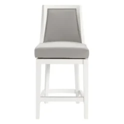 Bar Stools & Counter Height Stools-Kirkland's Home White And Swivel Counter Stools, Set Of 2 Gray