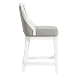 Bar Stools & Counter Height Stools-Kirkland's Home White And Swivel Counter Stools, Set Of 2 Gray