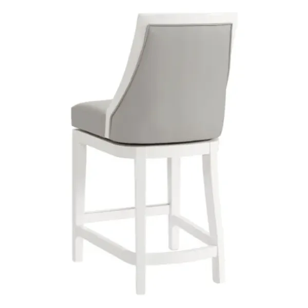 Bar Stools & Counter Height Stools-Kirkland's Home White And Swivel Counter Stool Gray