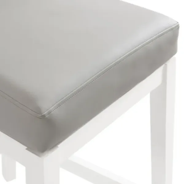Bar Stools & Counter Height Stools-Kirkland's Home White And Swivel Counter Stool Gray