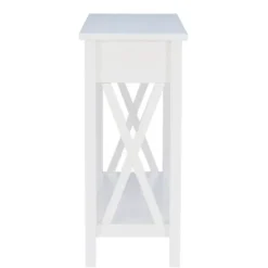 Entryway Furniture-Kirkland's Home White Antique Pine X Console Table