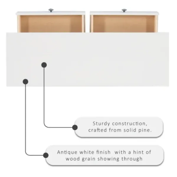 Entryway Furniture-Kirkland's Home White Antique Pine X Console Table