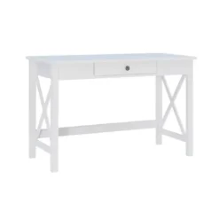 Office Furniture-Kirkland's Home White Antique Pine X Frame Desk