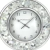 Clocks-Kirkland's Home White Arabesque Mosaic Frame Wall Clock