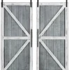 Wall Plaques-Kirkland's Home White Barn Door Galvanized Wall Plaques, Set Of 2 Gray