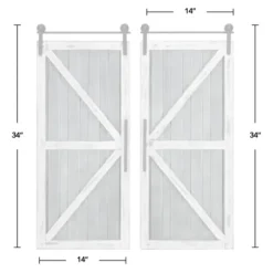 Wall Plaques-Kirkland's Home White Barn Door Galvanized Wall Plaques, Set Of 2 Gray