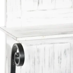 Shelves-Kirkland's Home White Beadboard Shelves With Towel Bar Rack