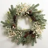 Wreaths-Kirkland's Home White Berry Pinecone Spiral Wreath Green/White/Brown