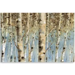 Canvas Art-Kirkland's Home White Birch Forest Canvas Art Print, 60X40 In. Brown/Blue