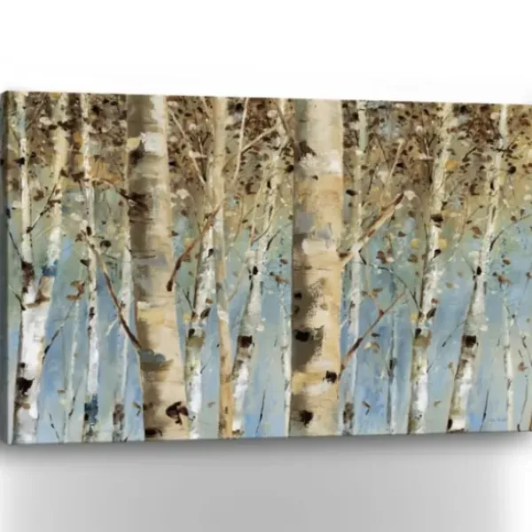 Canvas Art-Kirkland's Home White Birch Forest Canvas Art Print, 60X40 In. Brown/Blue