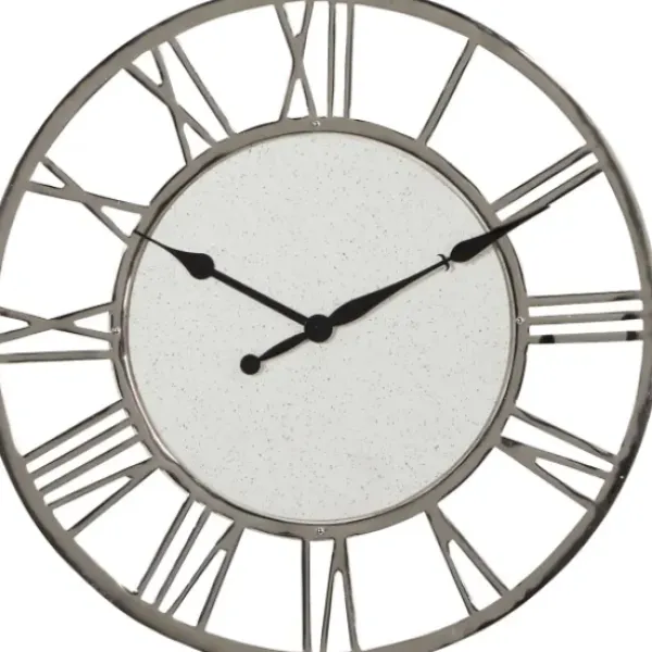Clocks-Kirkland's Home White Cambrie Ceramic Wall Clock