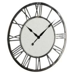 Clocks-Kirkland's Home White Cambrie Ceramic Wall Clock